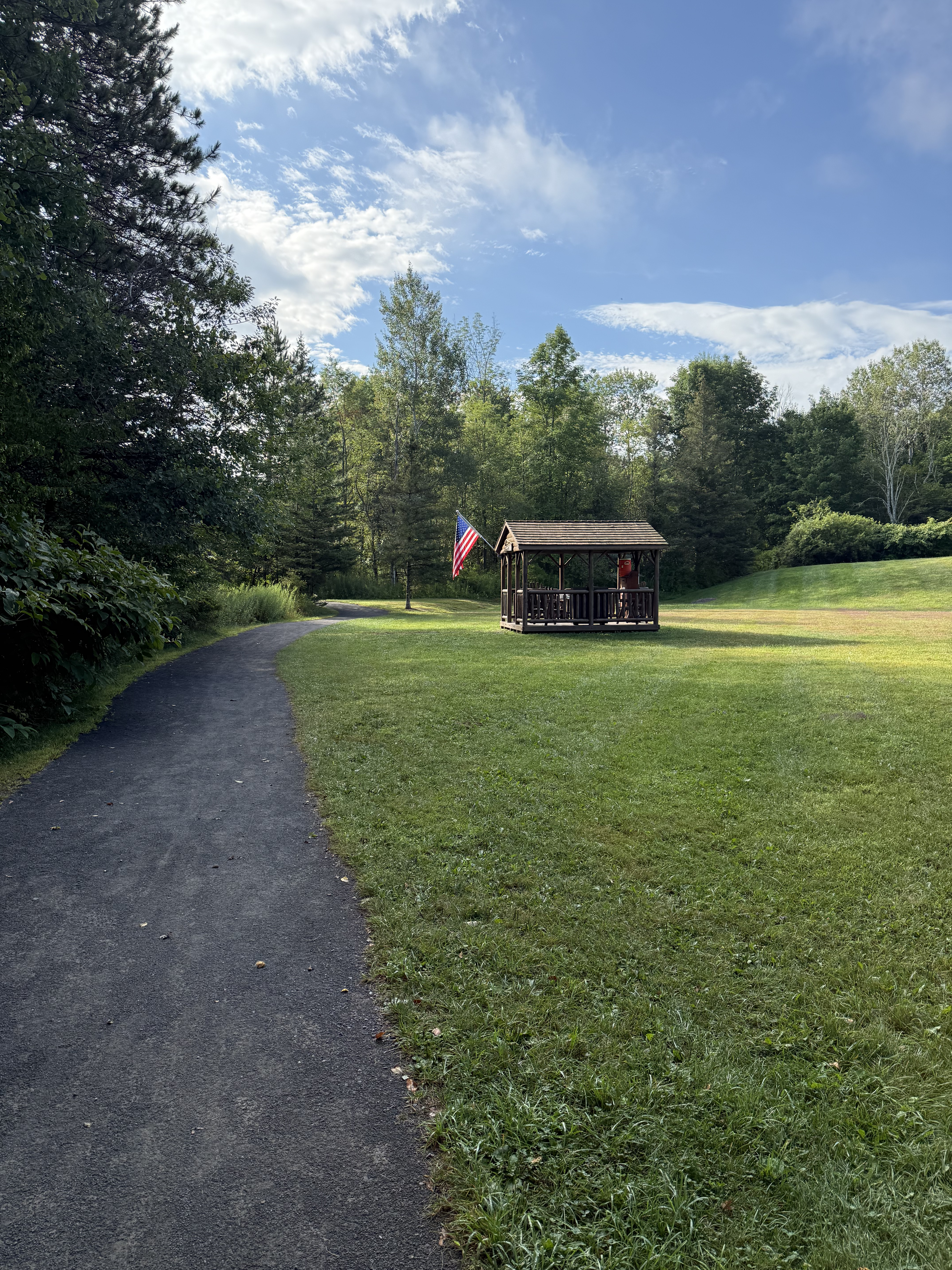 A rest area on the trail