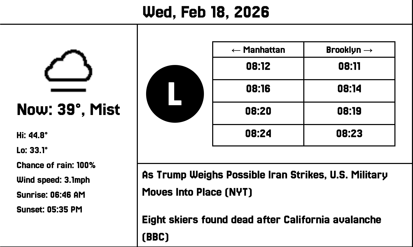 Scenic picture of lodging and the view from our room